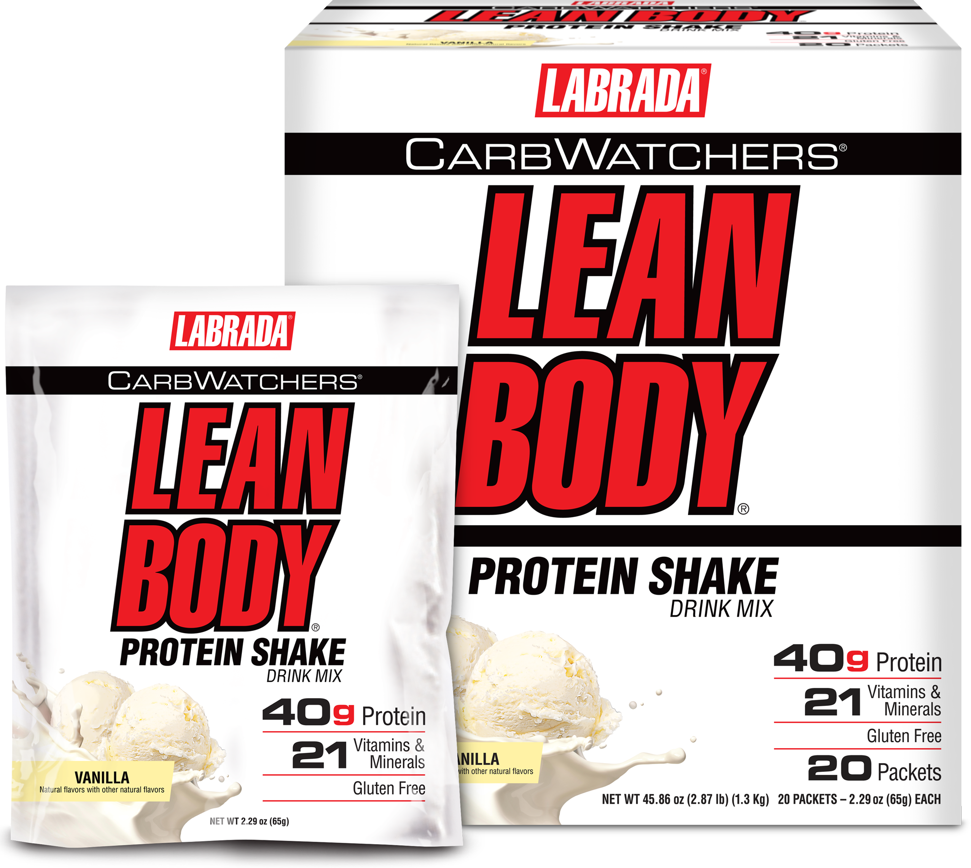 Lean Body CarbWatchers All-in-One Protein Shake Packets