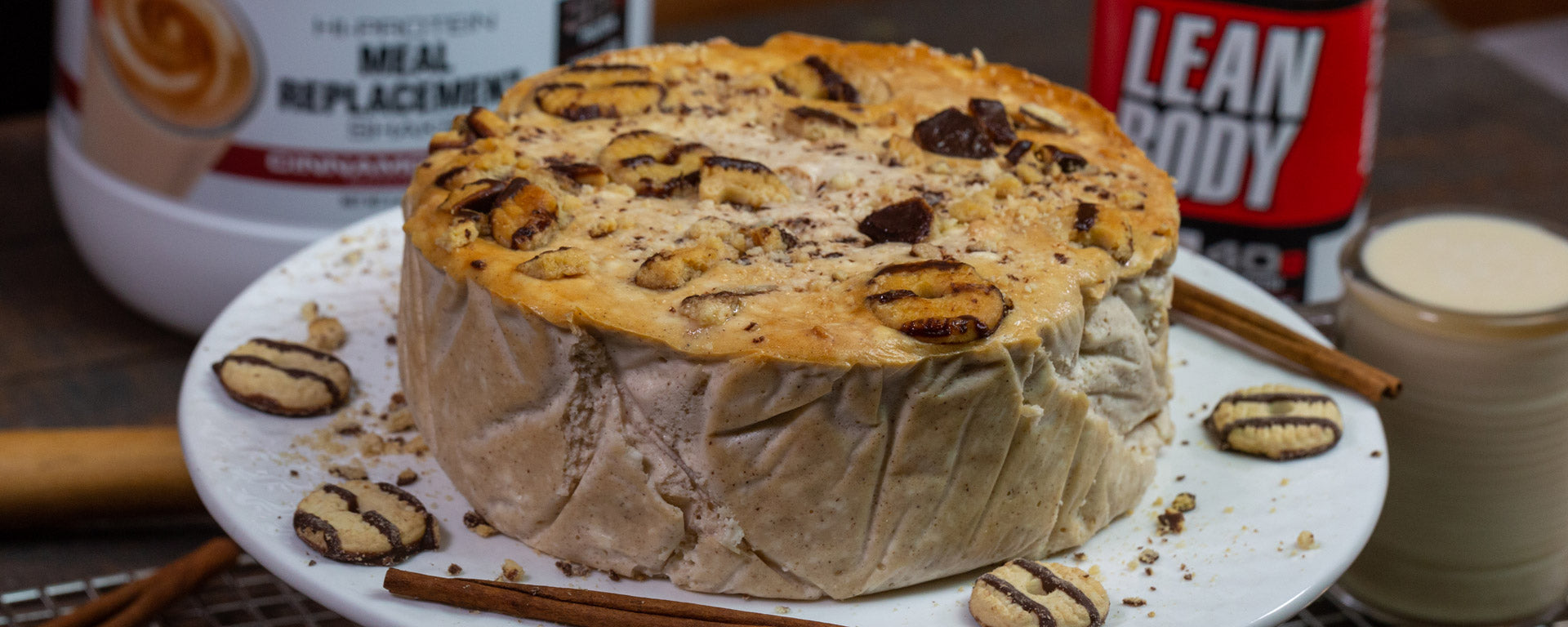 Cinnamon Bun Protein Cheesecake