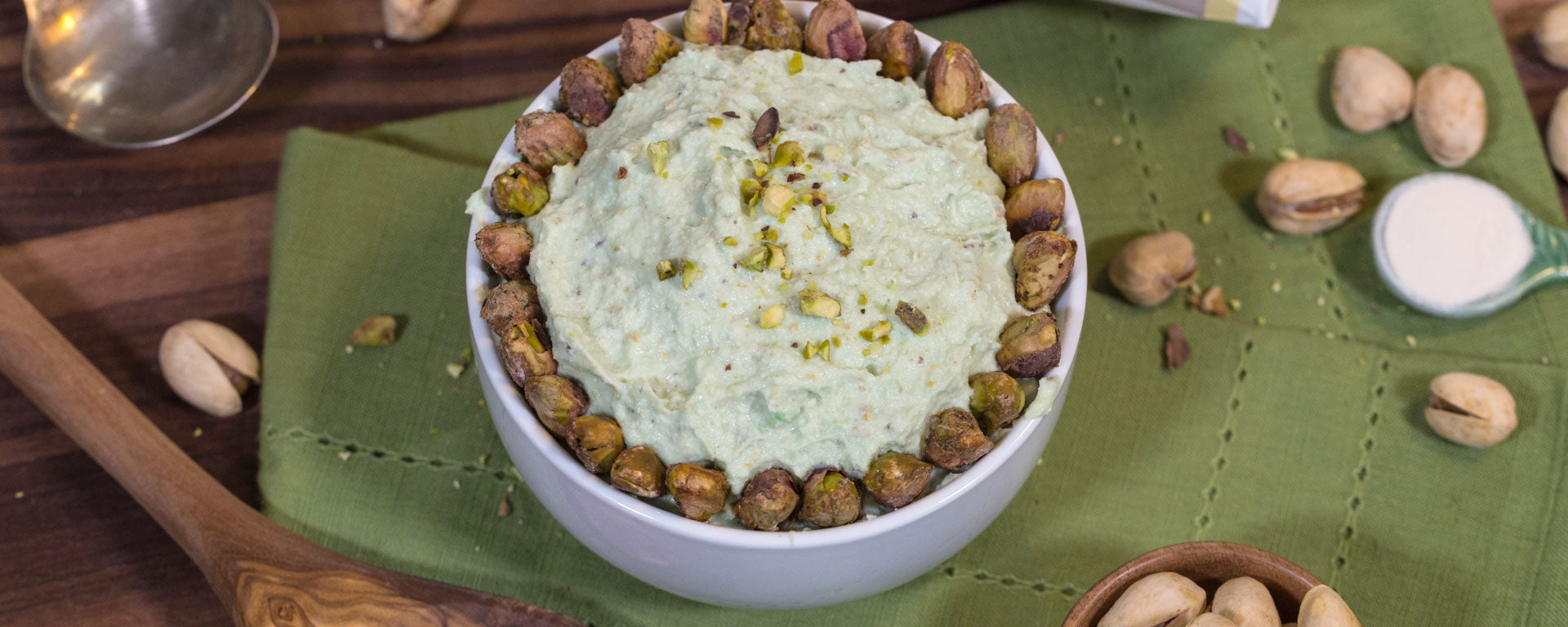 5 minute Pistachio Protein Pudding