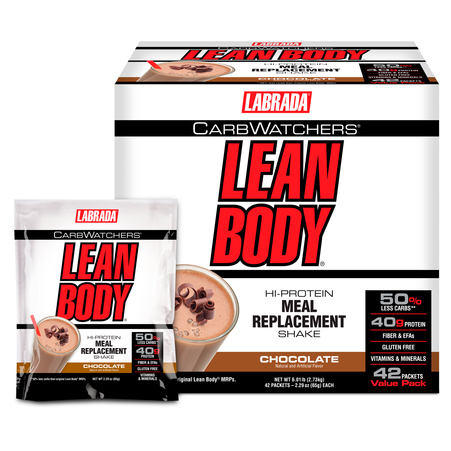 Lean Body CarbWatchers All-in-One Protein Shake Packets